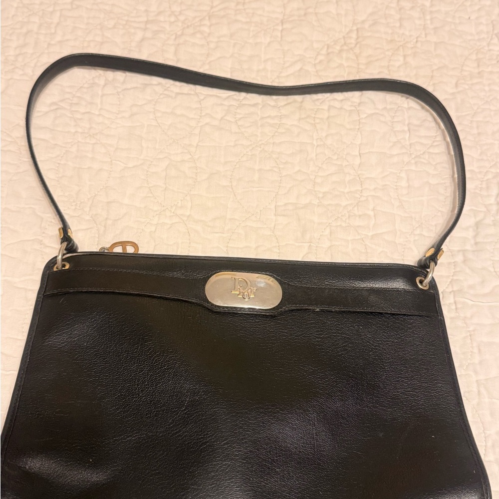 Dior Black Leather Shoulder Bag
